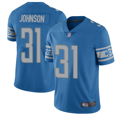 Detroit Lions Limited Blue Men Ty Johnson Home Jersey NFL Football #31 Vapor Untouchable->detroit lions->NFL Jersey